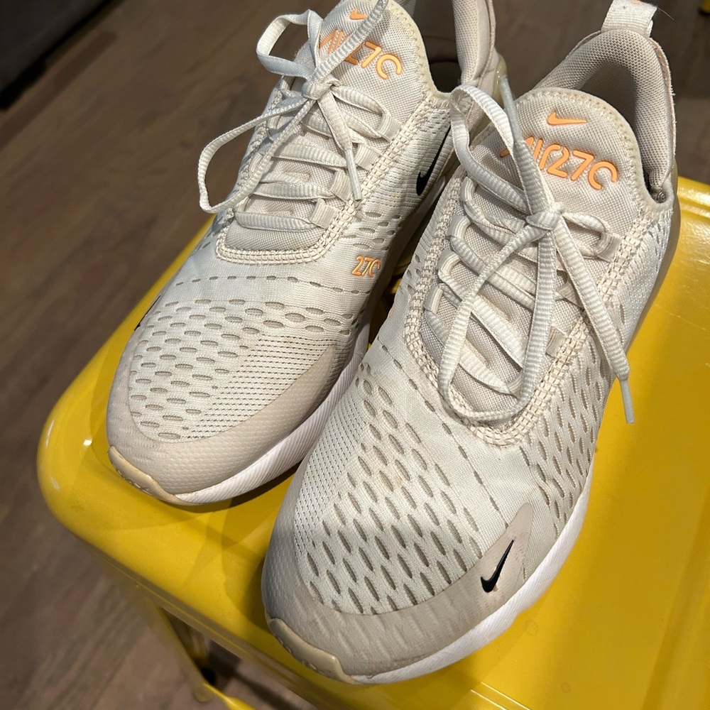 Nike Air Max 270 Beige with Orange Accents
